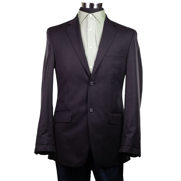 JOE JOSEPH ABBOUD Blazer Black Jacket 100% Wool Sport coat 38 Regular - Picture 2 of 11